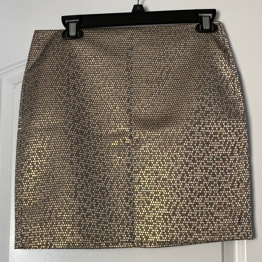 Banana Republic Factory Gold Dot Pencil Skirt